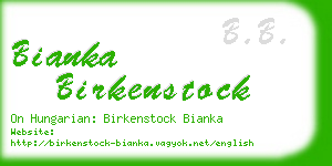 bianka birkenstock business card